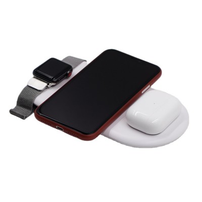 2020 Trending Product 3 In 1 ultra slim wireless charger Station Dock For All Mobile Phones / Smart Watch /Earphone